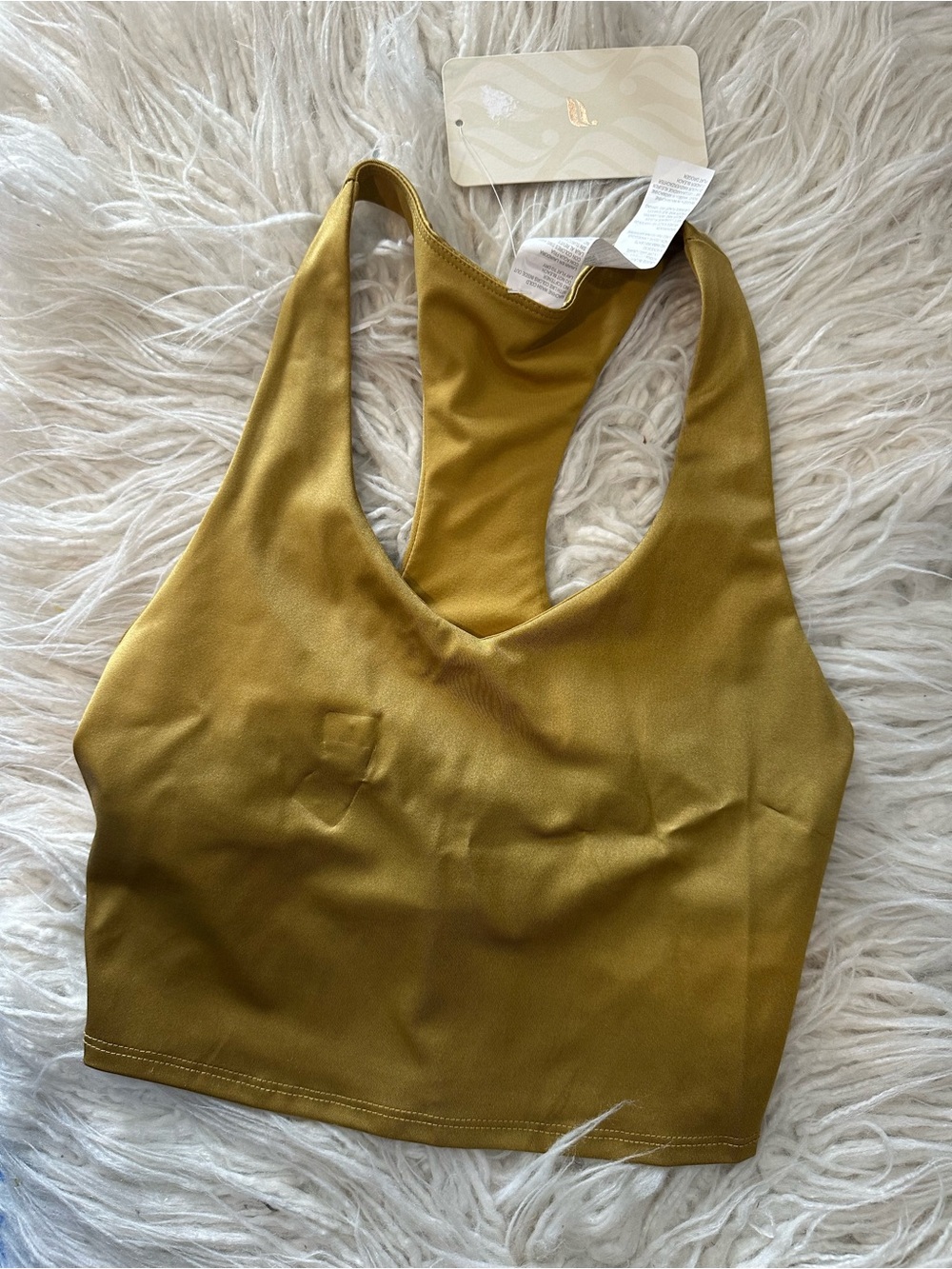 502. Fabletics xs Averie shine bra tank cropped nwt